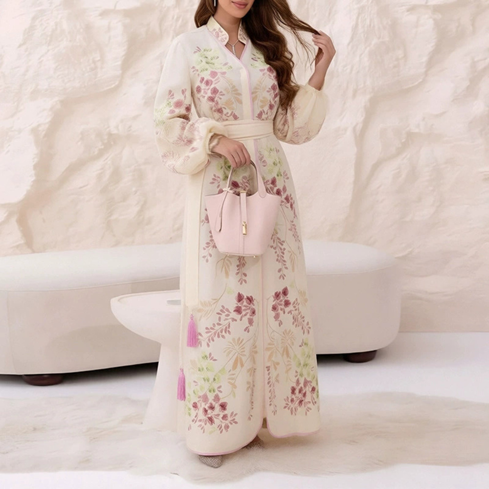ZARA Sweet Feminine Casual Loose Long Sleeve Maxi Dress